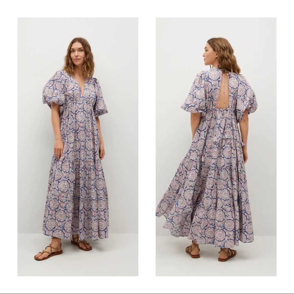 Mango x Chufy printed maxi dress
